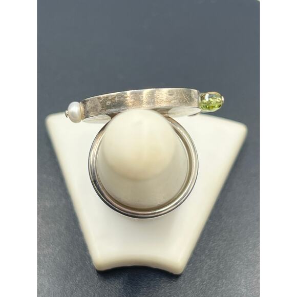 Vintage Mexican 925 Sterling Silver Pressed Flower Ring Signed AMIKO #1341 - Picture 4 of 16